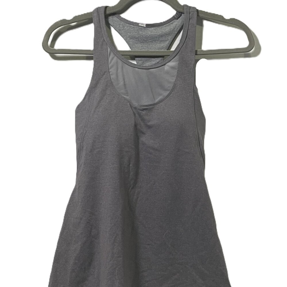 Women's Gray Solid Lightweight Racerback Tank Siz… - image 1